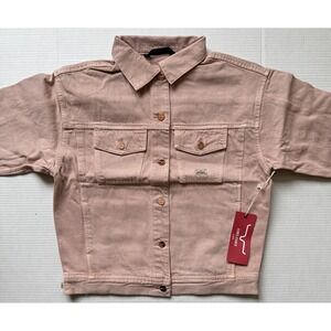 KIMES RANCH - Women's CHELSEA Pink Boxy Denim Jean Jacket - Large - NWT